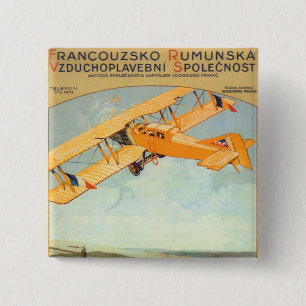 Praha ~ Franco Roumanie 2 Inch Square Button