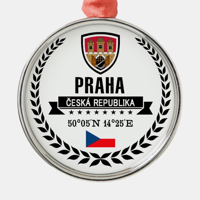 Praha Metal Ornament (Front)