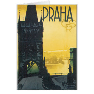 Praha Vintage Travel Poster