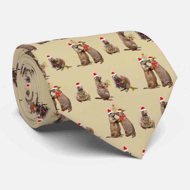 Prairie Christmas Tie (Gold) (Rolled)