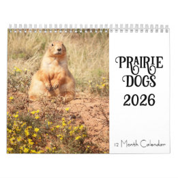 Prairie Dog 2026 12 Month Calendar