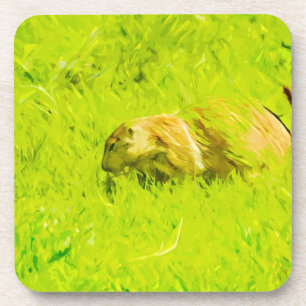 Prairie Dog Abstract Impressionism Coaster