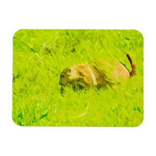 Prairie Dog Abstract Impressionism Magnet