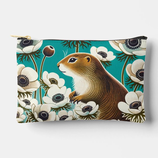 Prairie Dog Anemone Art Prairie Dogs               Accessory Pouch (Front)