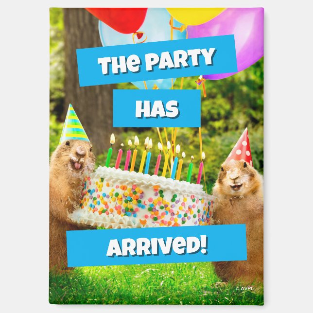 Prairie Dog Birthday Party Magnet (Front)