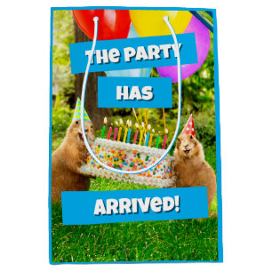 Prairie Dog Birthday Party Medium Gift Bag