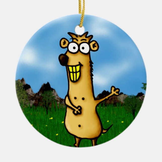 Prairie Dog Ceramic Ornament (Front)