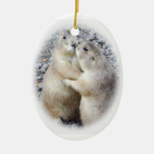 Prairie Dog Kiss Ornament