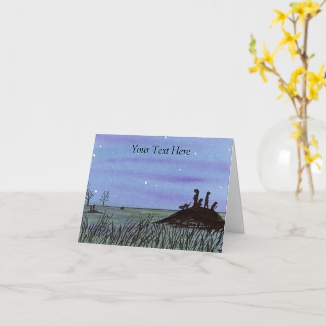 Prairie Dogs Card (Yellow Flower)