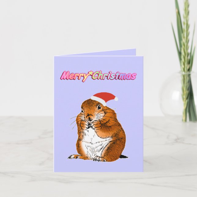 Prairie dog's Christmas Holiday Card (Front)
