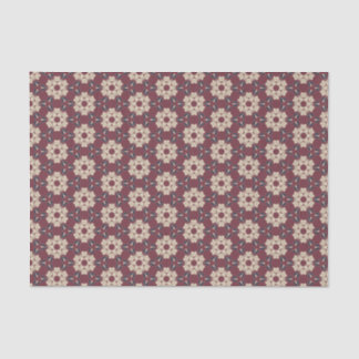Prairie Elegance Muted Red & Cream Floral Heritage Tissue Paper
