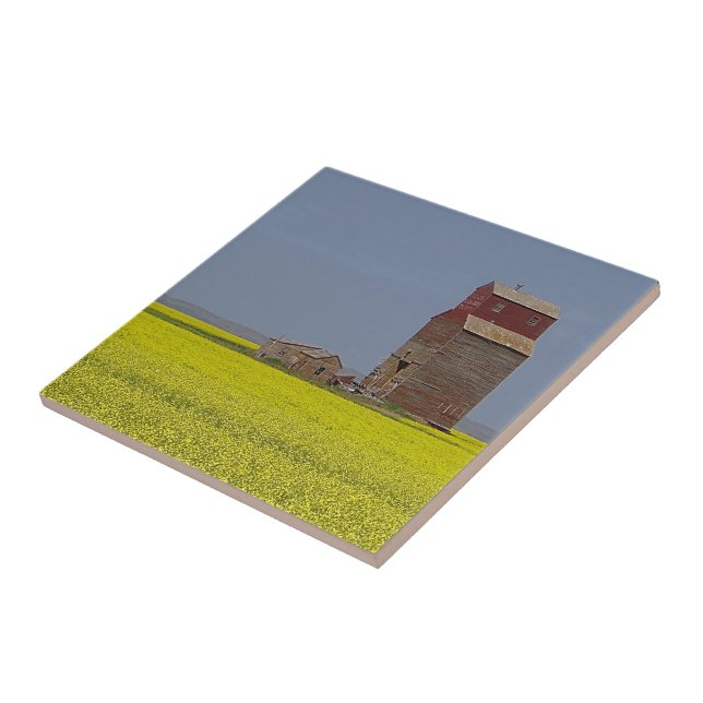 Prairie Elevator Landscape Tile (Side)