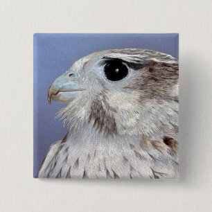 Prairie Falcon 2 Inch Square Button