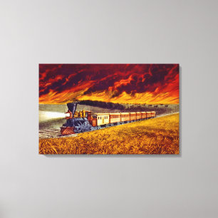 Prairie Fire 1872 Canvas Print