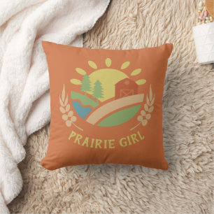 Prairie Girl Throw Pillow