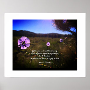 Prairie Hill Sunset Silhouette Photo Custom Text Poster