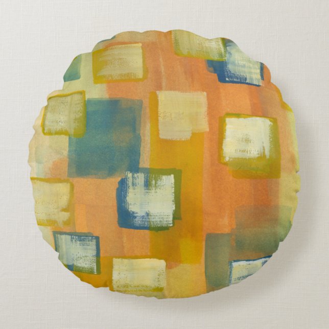 Prairie Home I Round Pillow (Front)