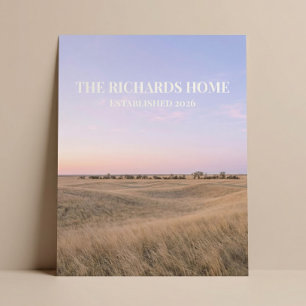 Prairie Horizon Custom Name Poster