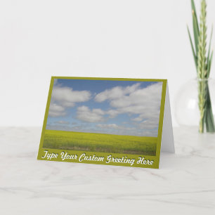Prairie Landscape Cards Manitoba Personalized Card