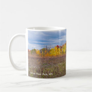 prairie landscape in autumn at afton state park coffee mug