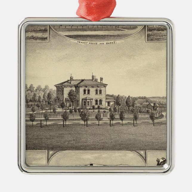 Prairie Lawn Farm, Nebraska Metal Ornament (Front)