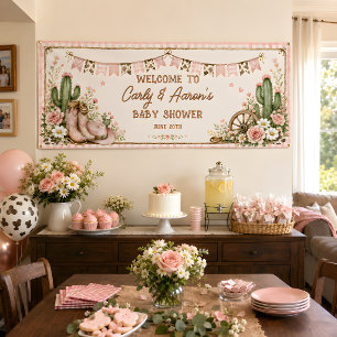 Prairie Princess Baby Shower Welcome Banner