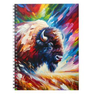 Prairie Rainbow Bison Notebook