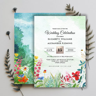 prairie sauvage Invitations de mariage d'été dan