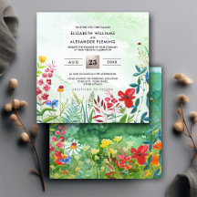 prairie sauvage | Invitations de mariage d'été dan