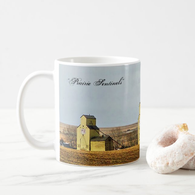 Prairie Sentinels Mossleigh Alberta Coffee Mug (With Donut)