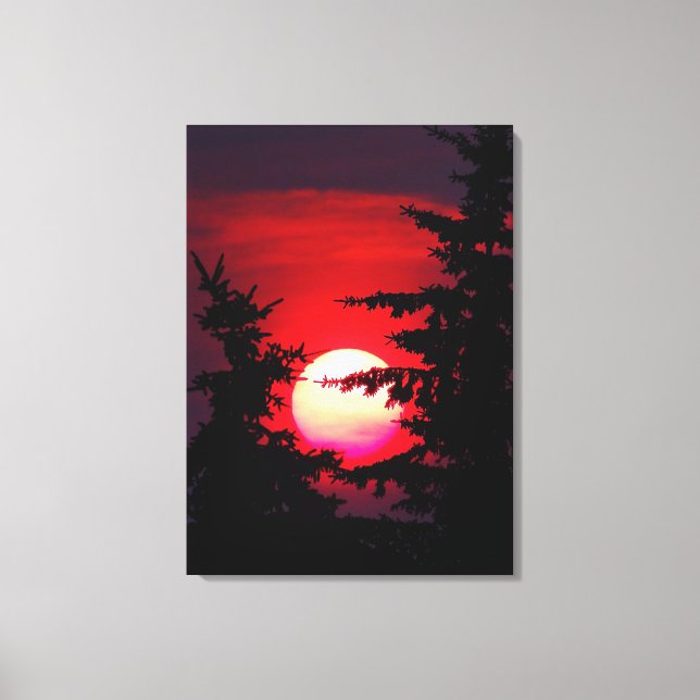Prairie Sunset Canvas Print (Front)