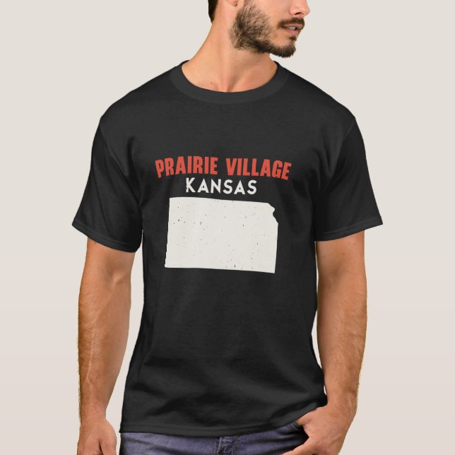 Prairie Village Kansas USA State America Travel Ka T-Shirt (Front)