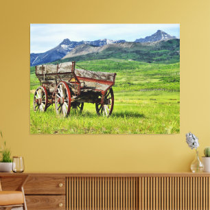 Prairie Wagon Trail's End Photo Canvas Print