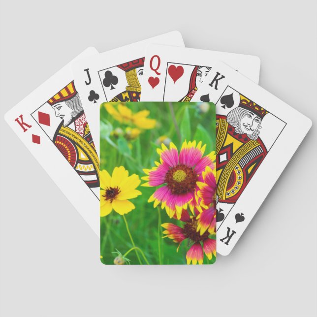 Prairie wildflowers in Hill Country Playing Cards (Back)