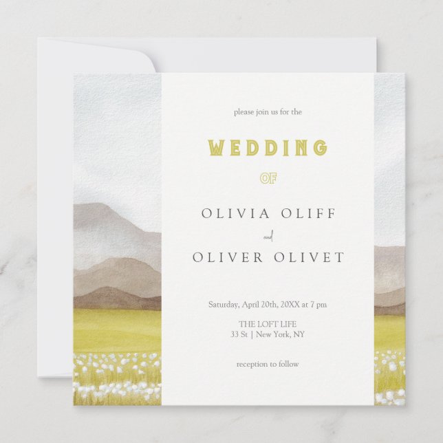 Prairies in Bloom Wedding  Invitation (Front)