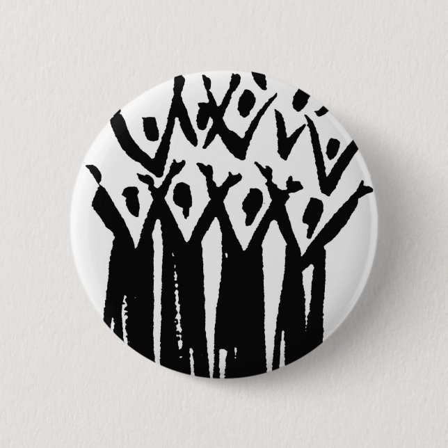 PRAISE 2 INCH ROUND BUTTON (Front)