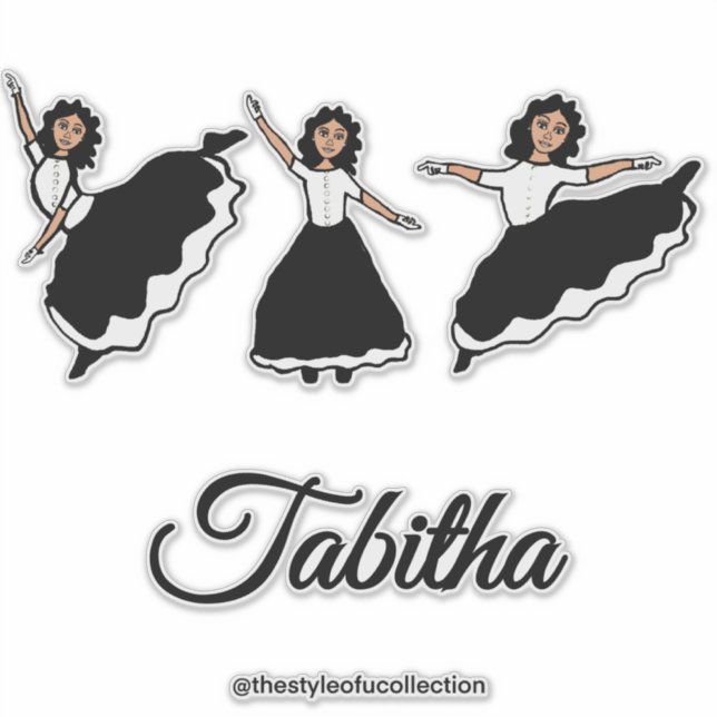 Praise Dancer BW #2 Sticker (Front)