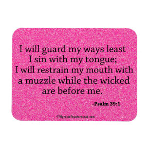 Praise Him N Pink Bible Quote Customize it Magnet