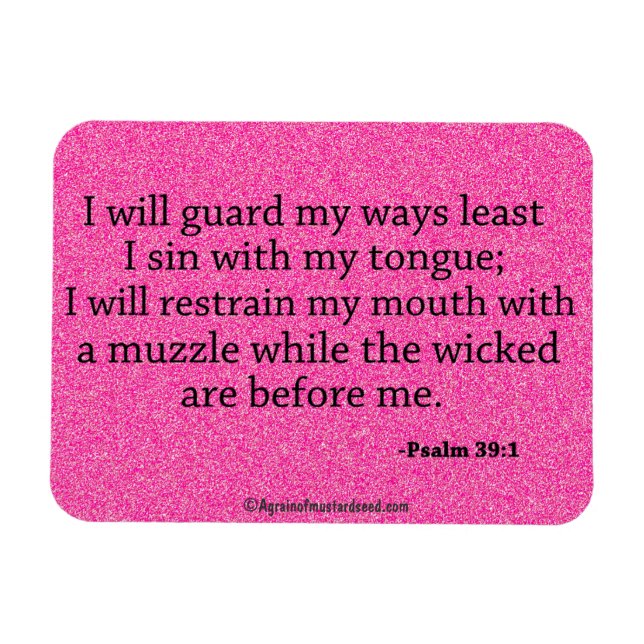 Praise Him N Pink Bible Quote Customize it Magnet (Horizontal)