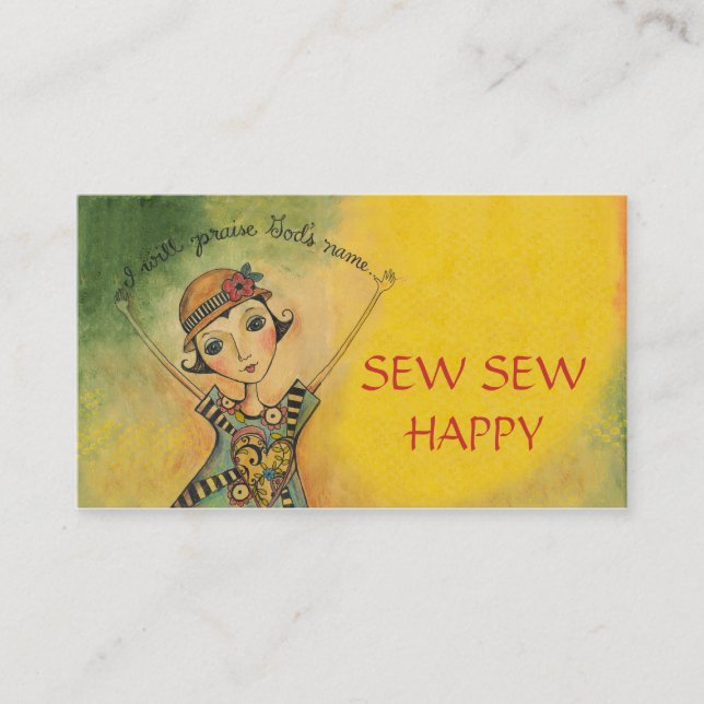 Praise Him Personal Business Mommy Card (Front)