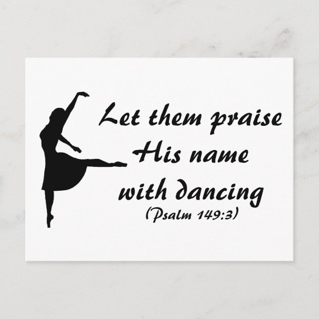 Praise Him With Dancing Postcard (Front)