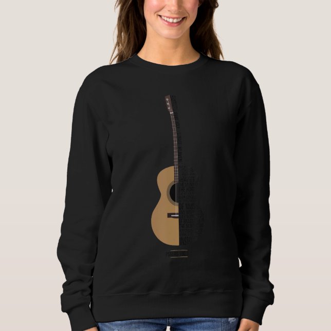 Praise him with strings -Psalm 150- Acoustic Guita Sweatshirt (Front)