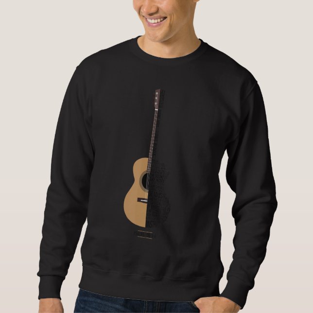 Praise him with strings -Psalm 150- Acoustic Guita Sweatshirt (Front)