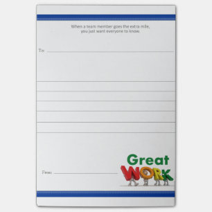 Praise It Series - Great Work Post It Pad Post-it Notes