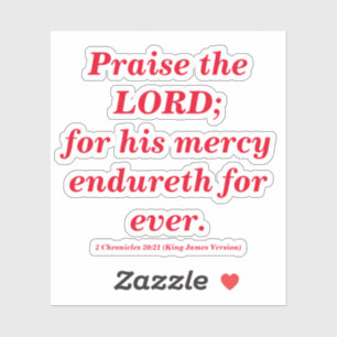Praise The Lord Bible Verse #E6001D / Venetian Red