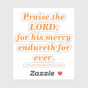 Praise The Lord Bible Verse Sunrise Orange