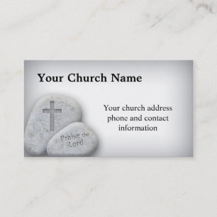 Praise the Lord Christian Business Card with rocks