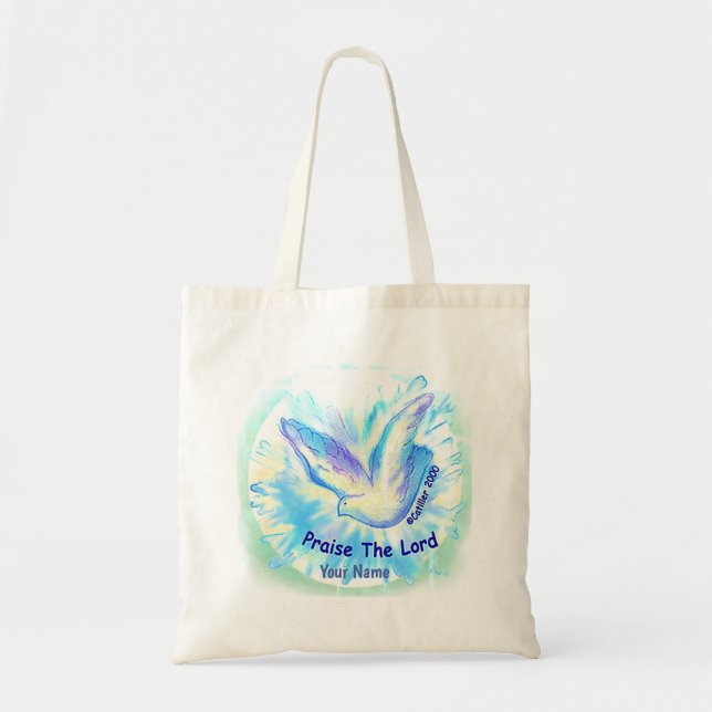 Praise the Lord Dove Tote Bag (Front)