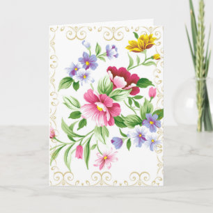 Praise the Lord Floral CUSTOMIZE Card