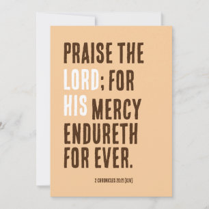 Praise The Lord - Thanksgiving Day Party - Invitation